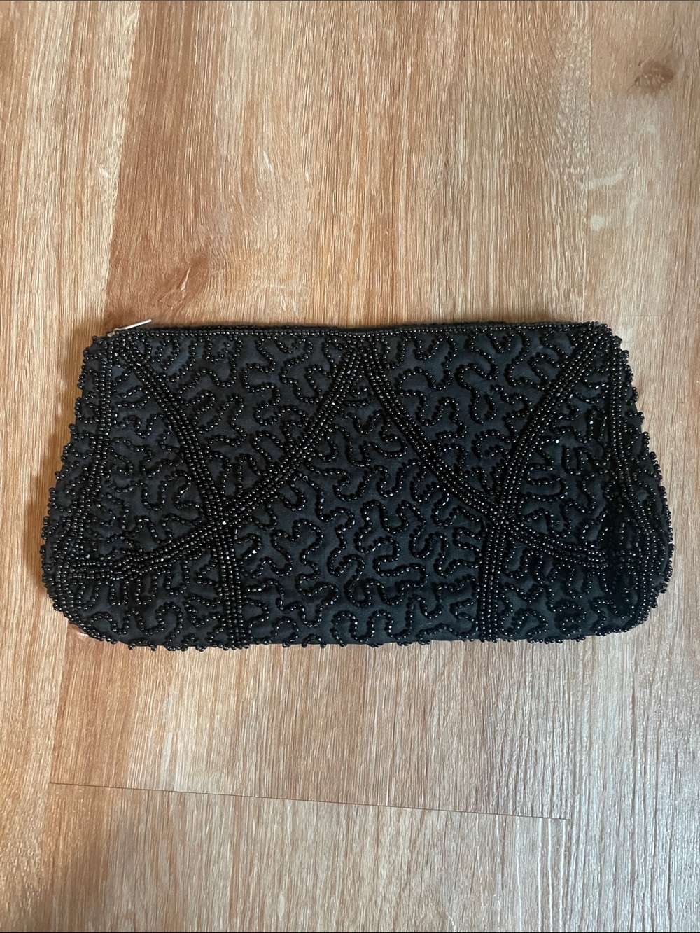 Beaded Black Evening Clutch - Gorwood